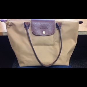 Longchamp small purse with long handles