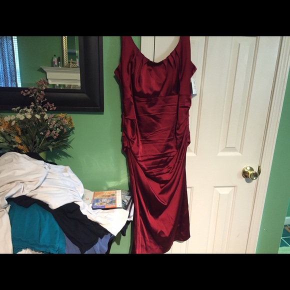 Susy Chin for Maggie red evening gown/bridesmaid