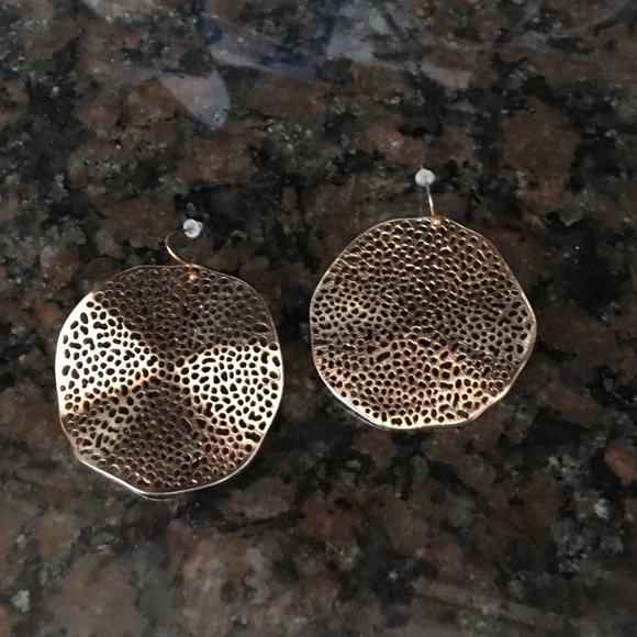 Jules Smith large round hammered drop earrings