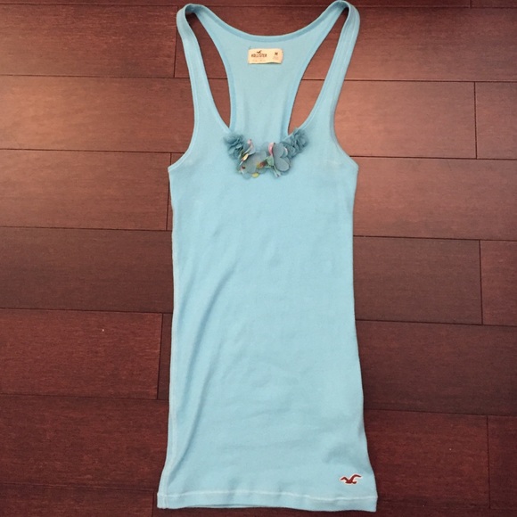Hollister blue tank top