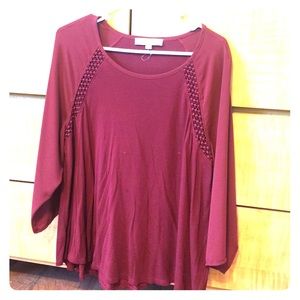 Loft Flowy Maroon Top***traded*****