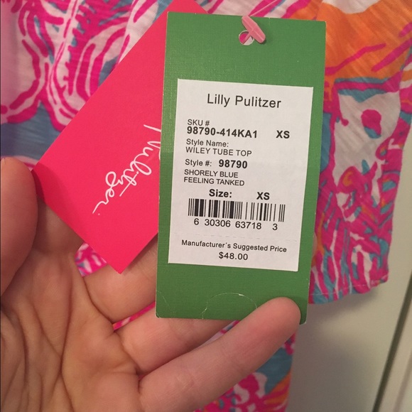 Lilly Pulitzer Wiley Ruffle top- Feeling Tanked - Picture 2 of 2