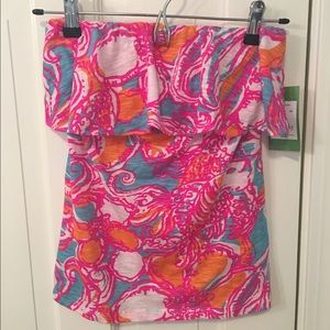 Lilly Pulitzer Wiley Ruffle top- Feeling Tanked