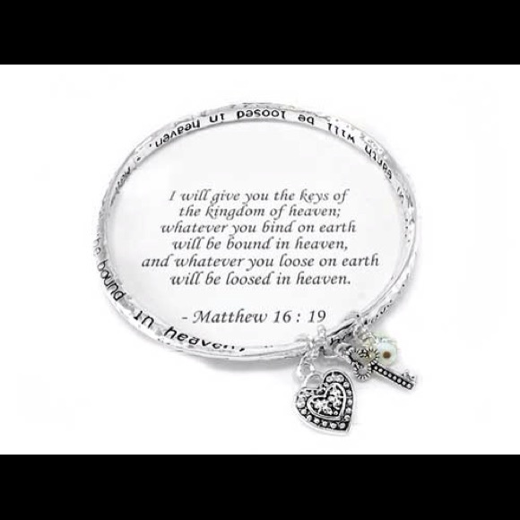 Keys of heaven scripture bracelet mustard seed cha