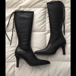 Coach black leather boots( never worn)