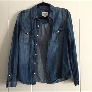 F21 denim button down