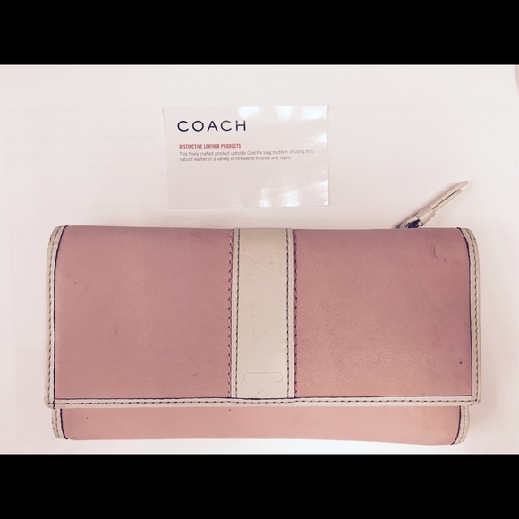 Coach Pink Leather Wallet