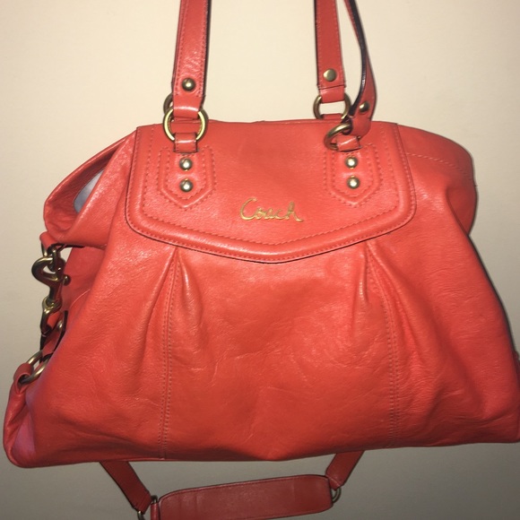 Orange Coach Purse & Wallet