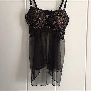 Victoria's Secret lace and mesh babydoll lingerie