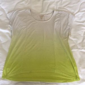 White to green ombré t shirt