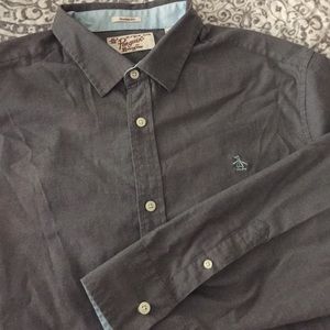 mens XL Penguin long sleeve button down