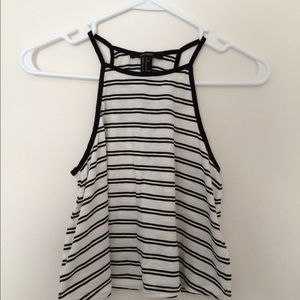 🌻F21 Black n White Striped Halter Top🌻