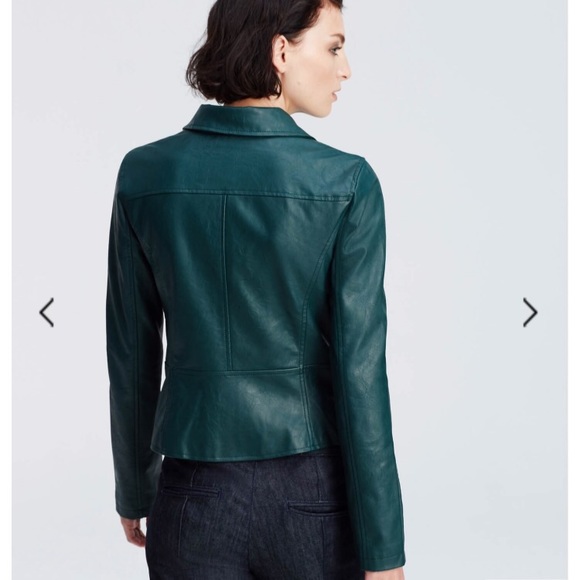 SOLD: Ann Taylor Faux Leather Zip Jacket - Picture 3 of 3