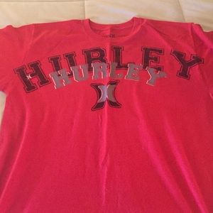 Hurley red t shirt large