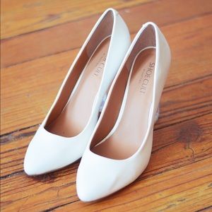 Lucite Heel Pumps by Shoe Cult in White