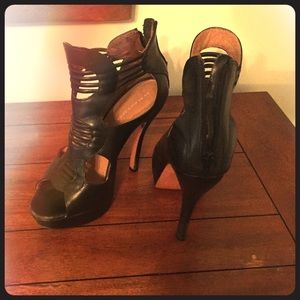 Black platform heels