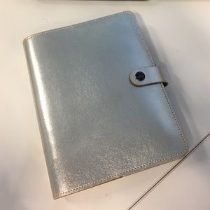 Silver Metallic Filofax A5
