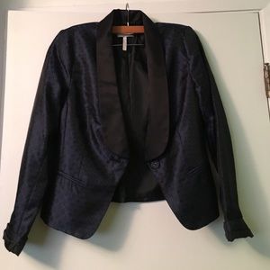 Black and Blue Detailed Blazer