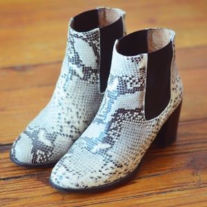 Ten20 Booties by To Be Announced in B&W Snakeskin