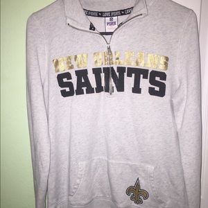 grey New Orleans Saints PINK hoodie