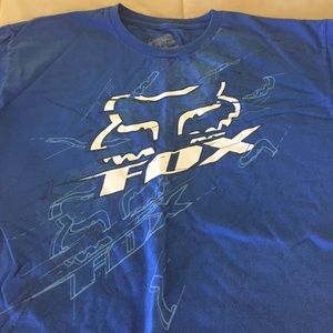 Fox short sleeve t shirt blue large