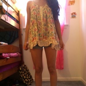 Free People Floral tank