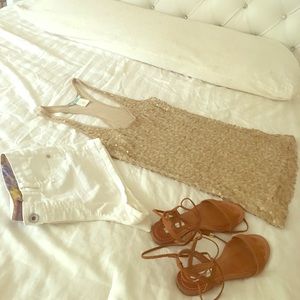 Marciano Sequins racerback Top S