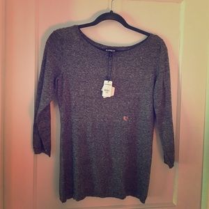 Express lightweight grey sweater