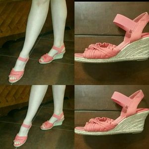 Kim Rogers slip on sandal wedges