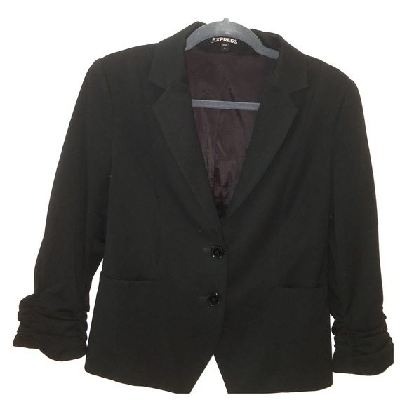 Express 3/4 sleeve 2 button blazer in black