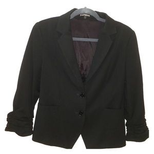 Express 3/4 sleeve 2 button blazer in black