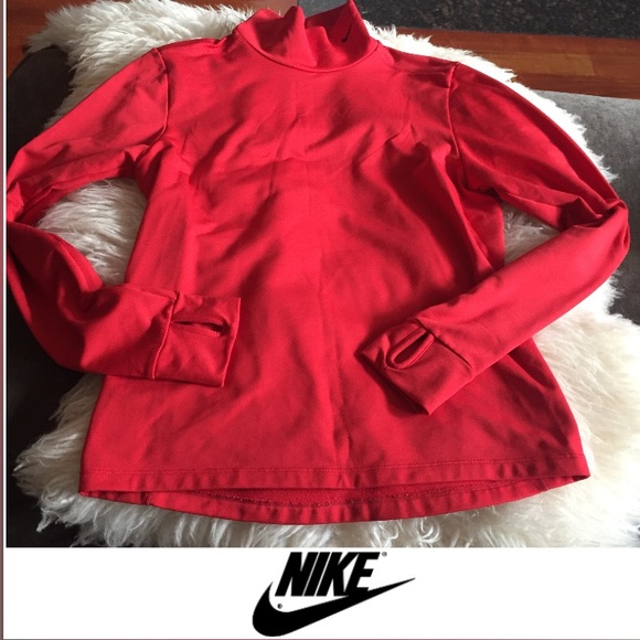 nike red turtleneck