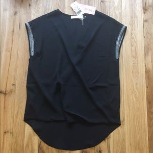 Draped V-neck blouse, XS