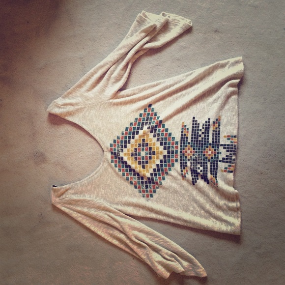 Knitted tribal top