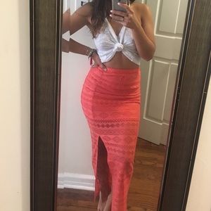 Coral Maxi skirt