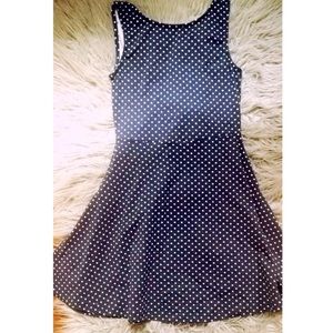 Navy Blue Polka Dot Dress