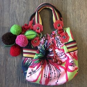 ISABELLA FIORE  pink & red floral small purse