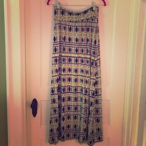 Cynthia Rowley tribal pattern maxi skirt
