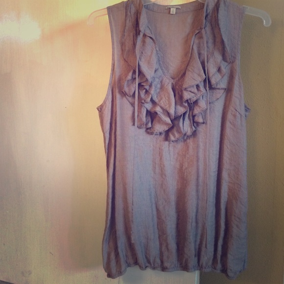 Gray Sleeveless Blouse