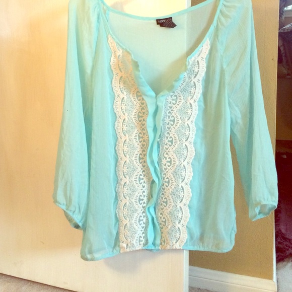 Teal Sheer Blouse