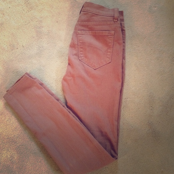 Salmon Colored skinny jeans