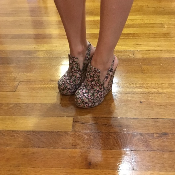 Jeffrey Campbell floral platforms