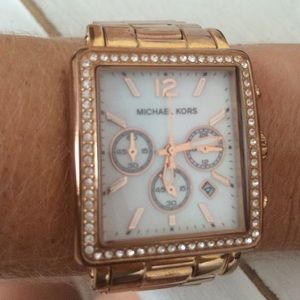 Michael Kors rose gold bracelet watch