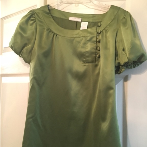 Olive green dress blouse