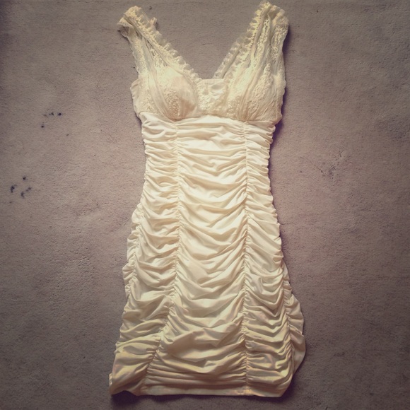 Creme colored tight dress