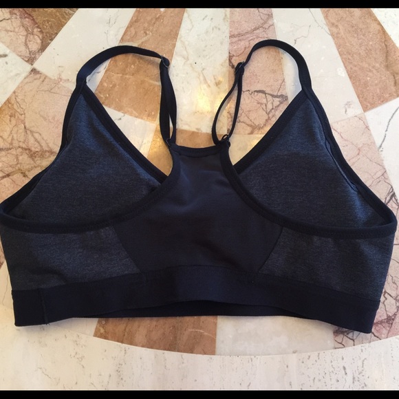 Nike pro sports bra gray black medium - Picture 2 of 3