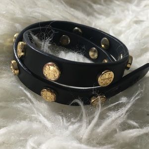 Tory Burch black/gold leather Bracelet