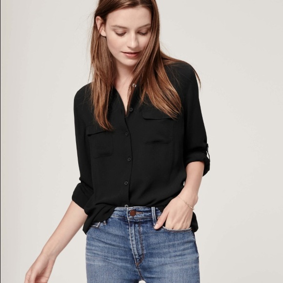 Loft black blouse