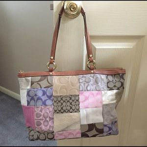 Vintage Coach patchwork satchel