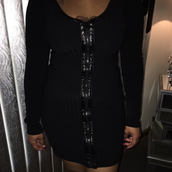 BeBe body-con long sleeve dress